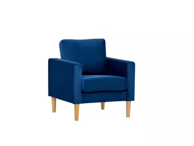 Velvet Fabric Upholstered Armchair 